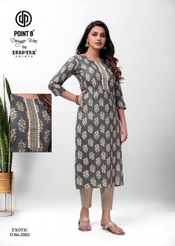 Deeptex Exotic Vol-2 cotton designer Kurti With Pant collection